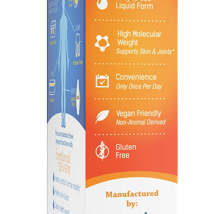 Hyalogic Synthovial Seven Hyaluronic Acid Liquid – Vegan Joint Support – 1 oz