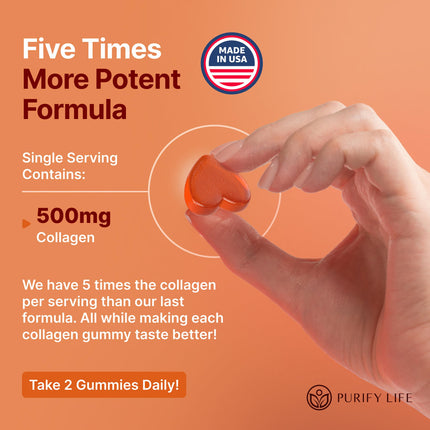 Sugar-Free Marine Collagen Gummies – 90 Chews, 500mg, Gluten Free