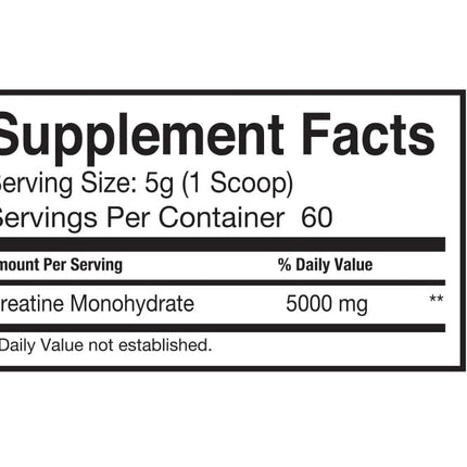 I-Prevail Supplements 100% Pure Creatine Monohydrate Powder Micronized – No Fillers – No Sodium – No Sugar | 5 Grams per Serving | 300 Grams – 60 Servings