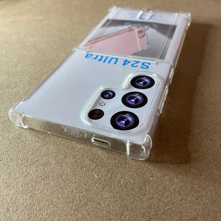 Soft TPU Clear Case With Card Slot - For Samsung S24 Ultra