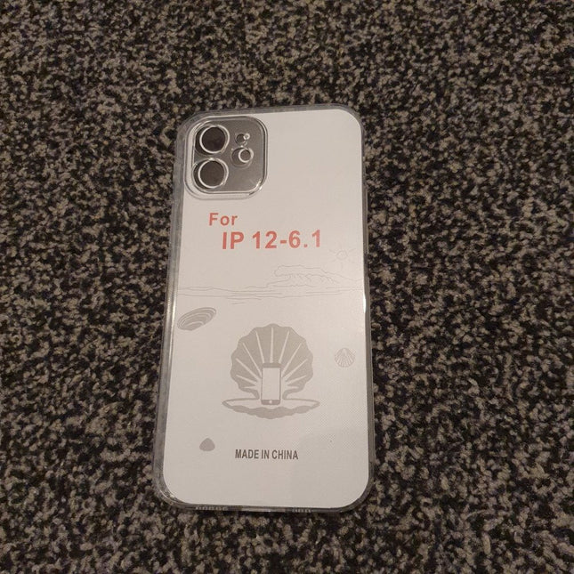 Soft TPU Clear Case with Dust Plug - For iPhone 12