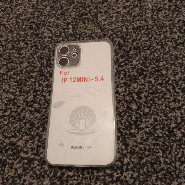 Soft TPU Clear Case with Dust Plug - For iPhone 12 Mini