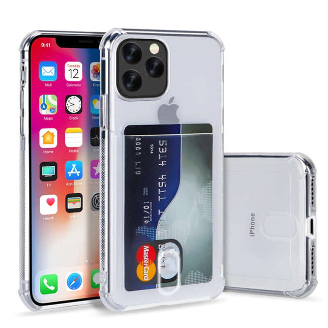 Soft TPU Clear Case With Card Slot - For iPhone 13 Pro