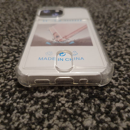 Soft TPU Clear Case With Card Slot - For iPhone 13 Mini