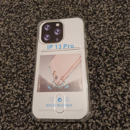 Soft TPU Clear Case With Card Slot - For iPhone 13 Pro