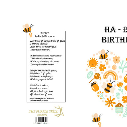 Ha-Bee Birthday  Card | Bee Card | Greeting Card | Birthday card