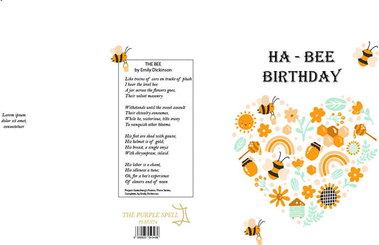 Ha-Bee Birthday  Card | Bee Card | Greeting Card | Birthday card