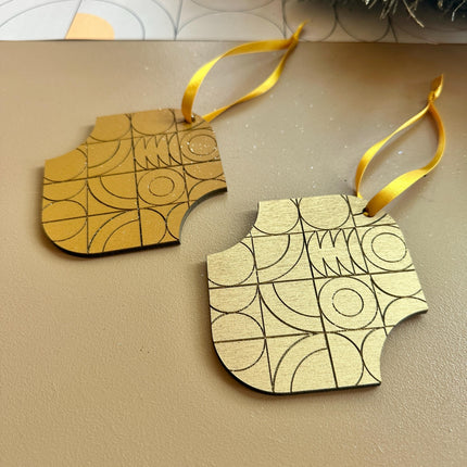 Holiday Decor - Ornament Set - Christmas Tree Decor - Gold Decor