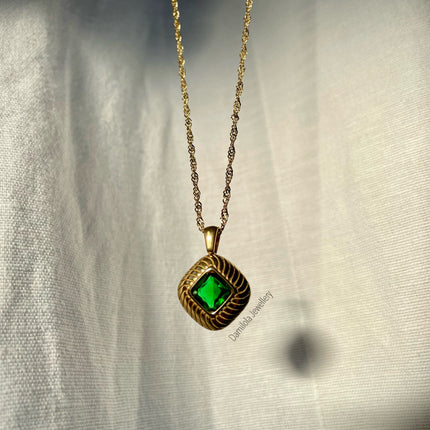 Aja ‘Emerald’ Pendant Necklace