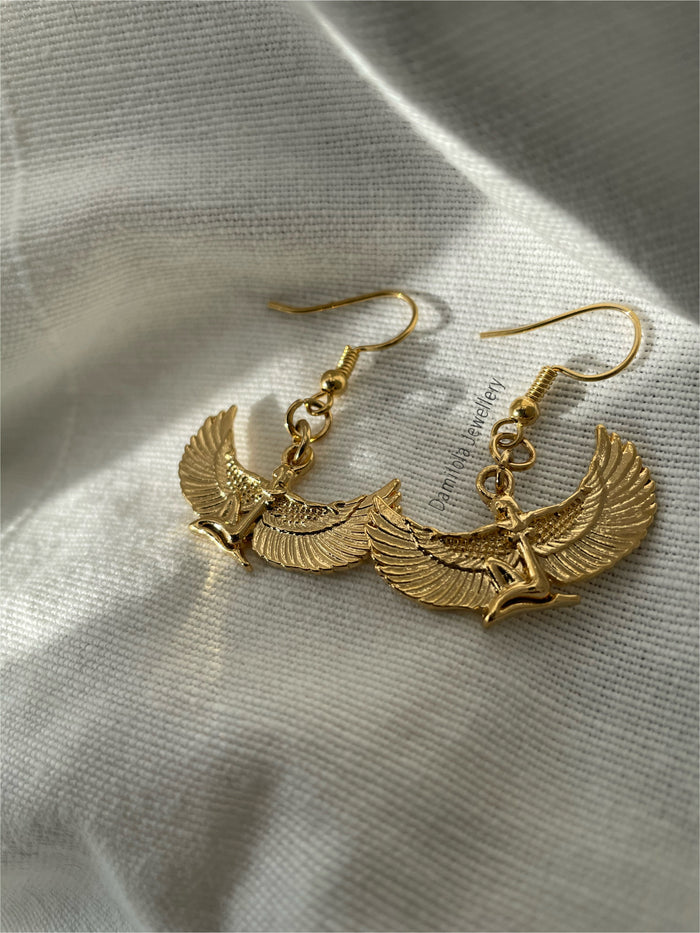 Goddess Isis Earrings - Gold/Silver