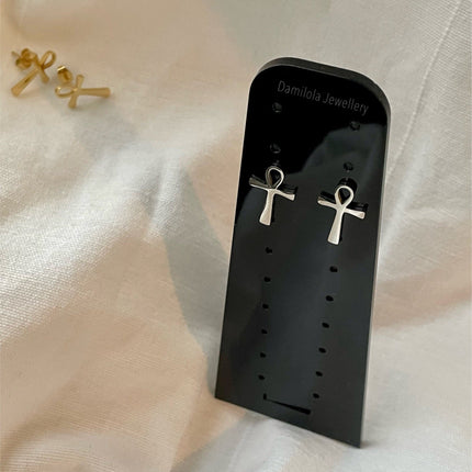 Ankh Studs - Gold/Silver