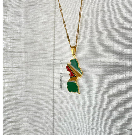 Guyana Flag Necklace🇬🇾 - Engraved/Colour