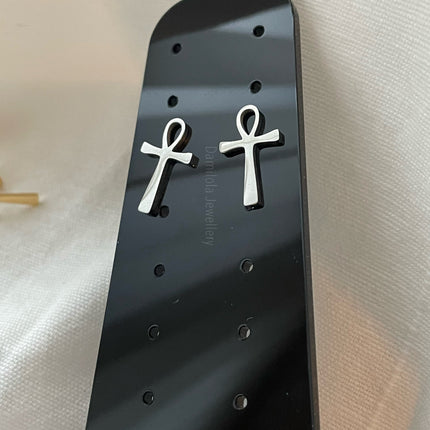 Ankh Studs - Gold/Silver