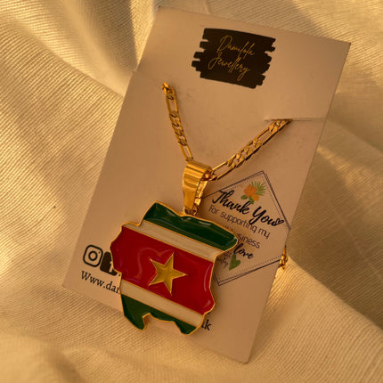 Suriname Flag Necklace 🇸🇷