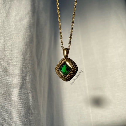 Aja ‘Emerald’ Pendant Necklace