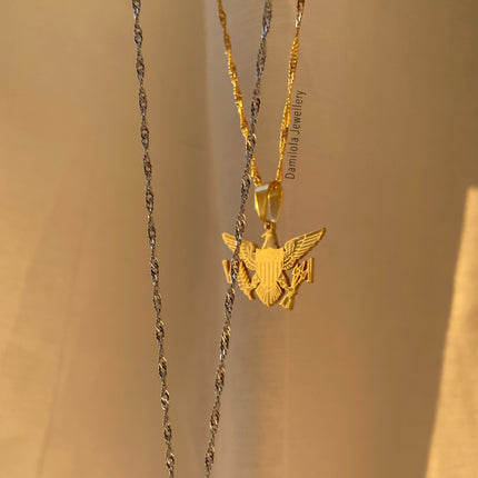 US Virgin Islands Flag Necklace🇻🇮 (4 Styles) gold - silver