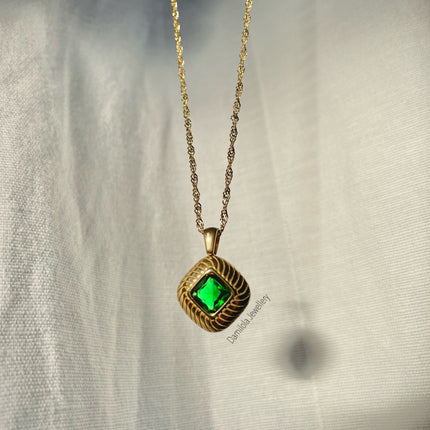 Aja ‘Emerald’ Pendant Necklace