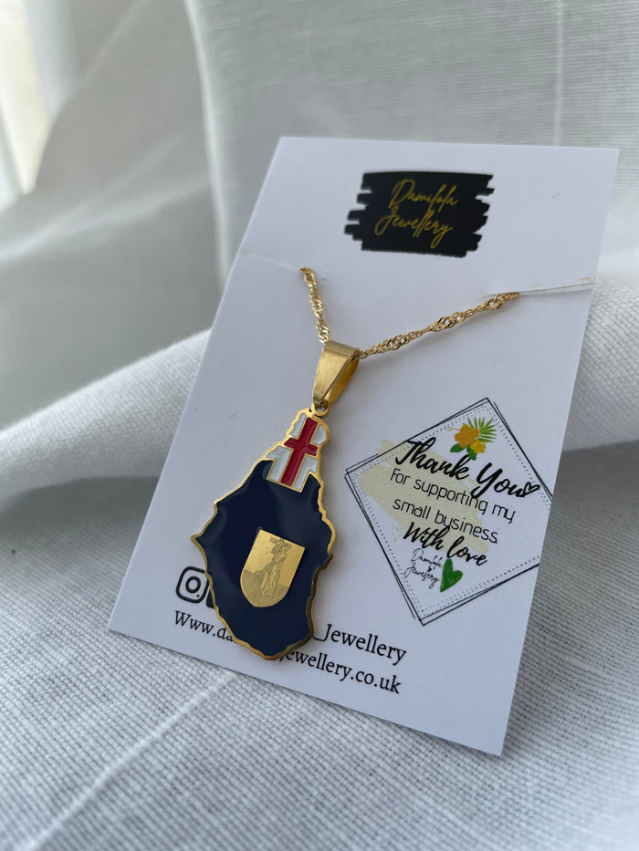 Montserrat Flag Necklace 🇲🇸 gold/silver