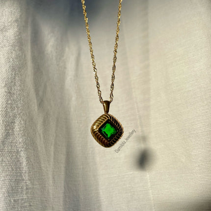 Aja ‘Emerald’ Pendant Necklace