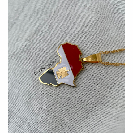 Egypt Flag Necklace 🇪🇬 - Gold/Silver