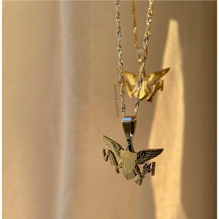 US Virgin Islands Flag Necklace🇻🇮 (4 Styles) gold - silver