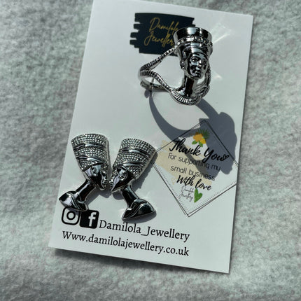 Queen Nefertiti 3pc Set - Gold/Silver