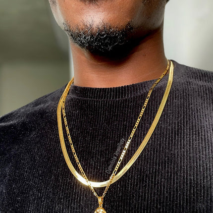 Gold/Silver Snake Herringbone Chain - Single
