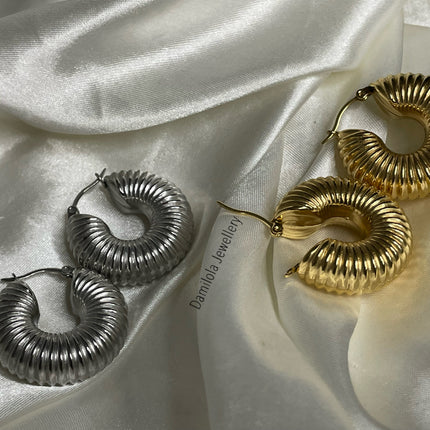 ‘Sade’ Ridge Hoops - Gold/Silver *LAST CHANCE*