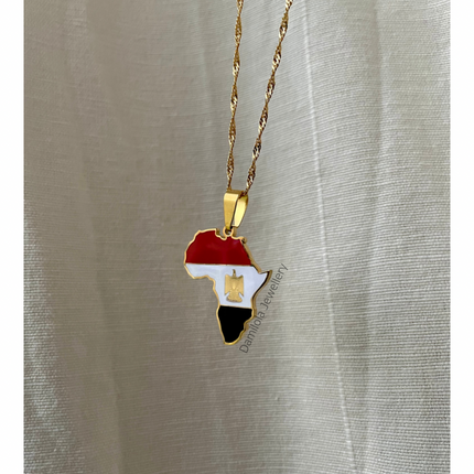 Egypt Flag Necklace 🇪🇬 - Gold/Silver