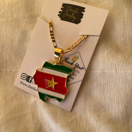 Suriname Flag Necklace 🇸🇷