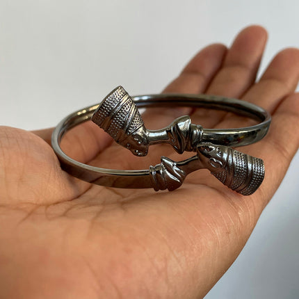 Queen Nefertiti Bangle - Gold/Silver/Black
