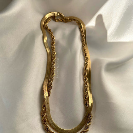 Gold/Silver Snake Herringbone Chain - Single