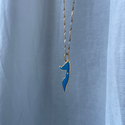 Somalia Flag Map Necklace🇸🇴
