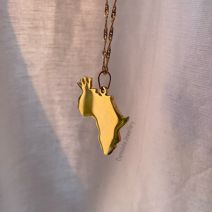 Africa Crown Necklace 👑 gold - silver