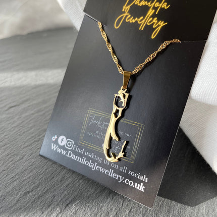 Bermuda Map Necklace🇧🇲 - Gold/Silver