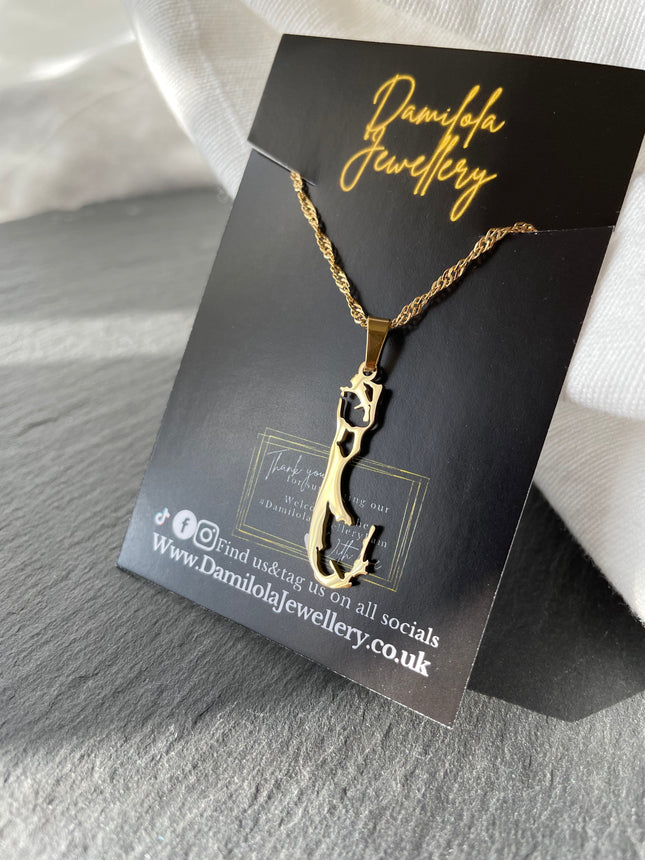 Bermuda Map Necklace🇧🇲 - Gold/Silver