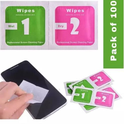 Brand™ DIYLooks 100 PCS x Dry-Wet Wipes ~ The Ultimate Cleaning Companion for Your Tech Gadgets
