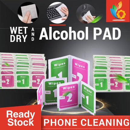 Brand™ DIYLooks 100 PCS x Dry-Wet Wipes ~ The Ultimate Cleaning Companion for Your Tech Gadgets