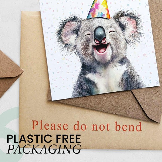 Birthday Card For Him or Her Of A Koala Illustration For Him or Her Birthday Gift
