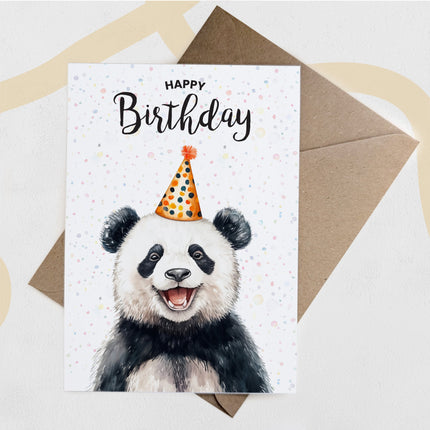 Birthday Card For Him or Her Of A Panda Illustration For Him or Her Birthday Gift