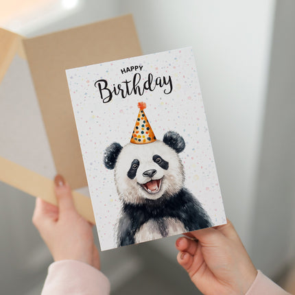 Birthday Card For Him or Her Of A Panda Illustration For Him or Her Birthday Gift