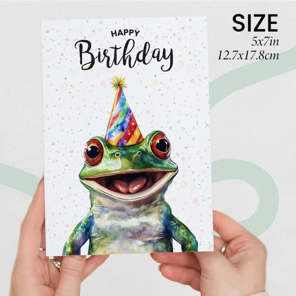 Birthday Card For Him or Her Of A Frog Illustration For Him or Her Birthday Gift