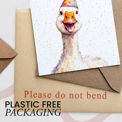 Birthday Card For Him or Her Of A Goose Illustration For Him or Her Birthday Gift