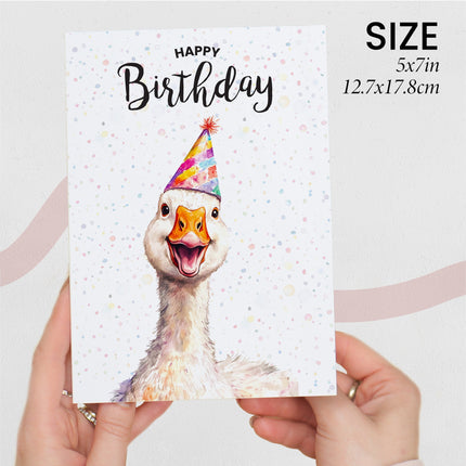 Birthday Card For Him or Her Of A Goose Illustration For Him or Her Birthday Gift