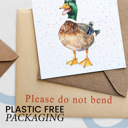 Birthday Card For Him or Her Of A Duck Illustration For Him or Her Birthday Gift