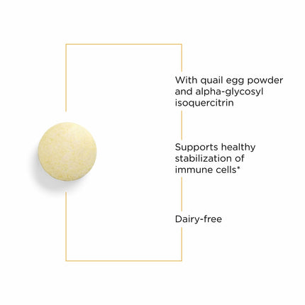 AllQlear Seasonal Immune Support – Quail Egg Powder, Berry Flavor, Dairy-Free | Integrative Therapeutics | 60 Chewable Tablets (30 Servings)