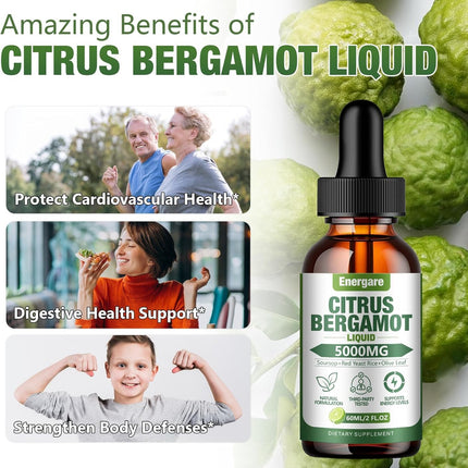 2 Pack Citrus Bergamot Liquid Drops 5000mg – Cholesterol Support (4 oz)