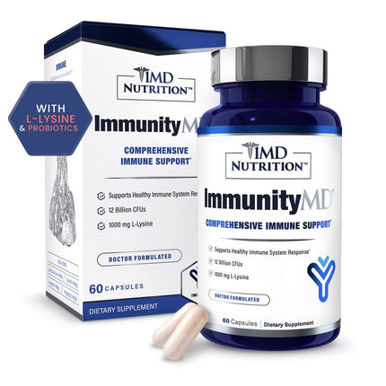 ImmunityMD Probiotic – Immune Support with Zinc & Prebiotic | 60 Capsules | 1MD Nutrition