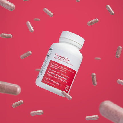 Immunotec PROBIO 3+ with Cranberry | Synbiotic Probiotic + Prebiotic