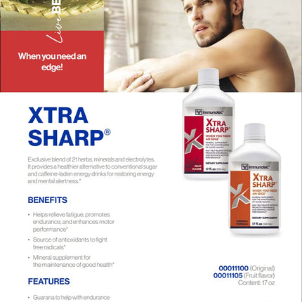 Immunotec Xtra-Sharp Fruit Flavor – Energy, Vitality & Clarity
